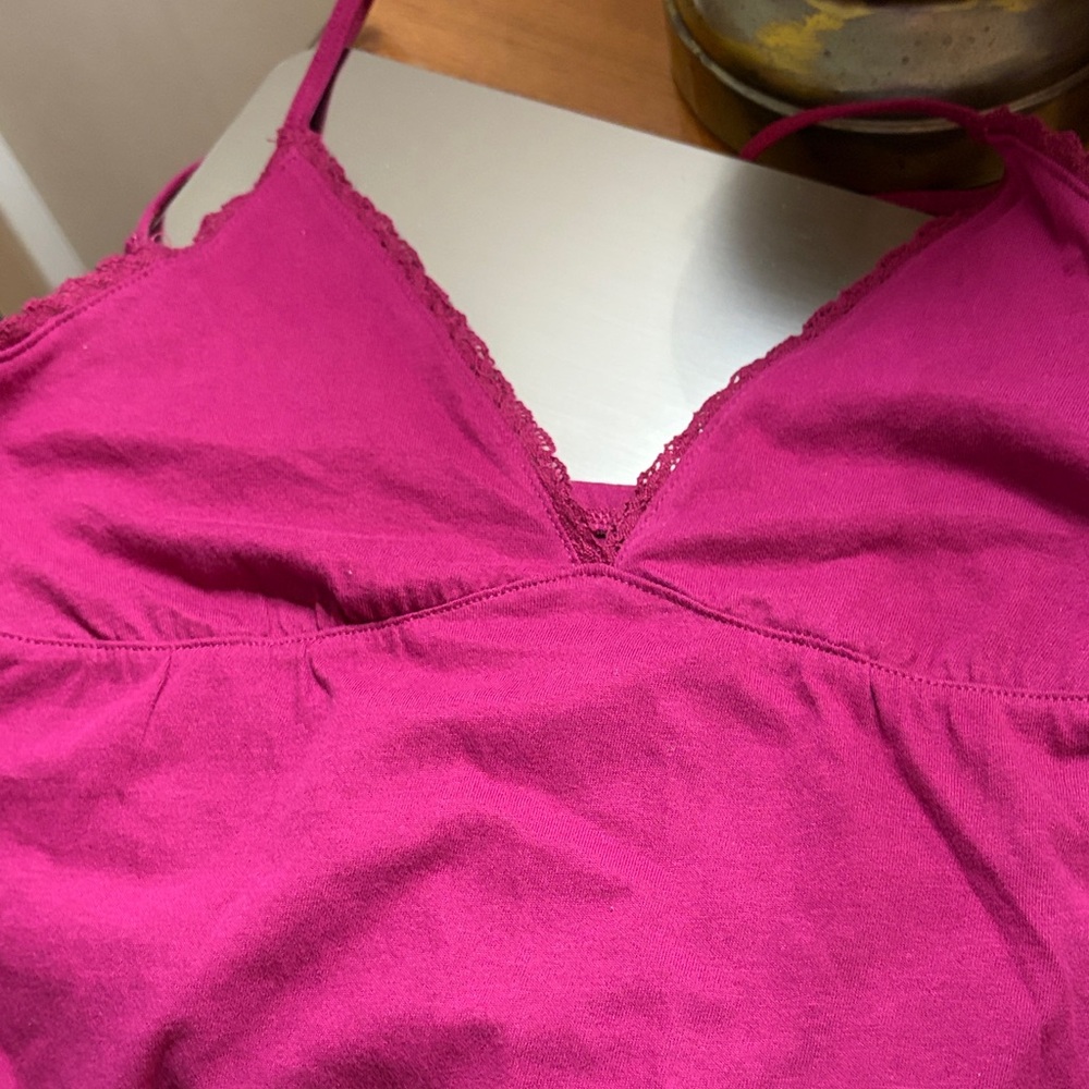 wild fable Fuchsia Lace-Trim Chemise